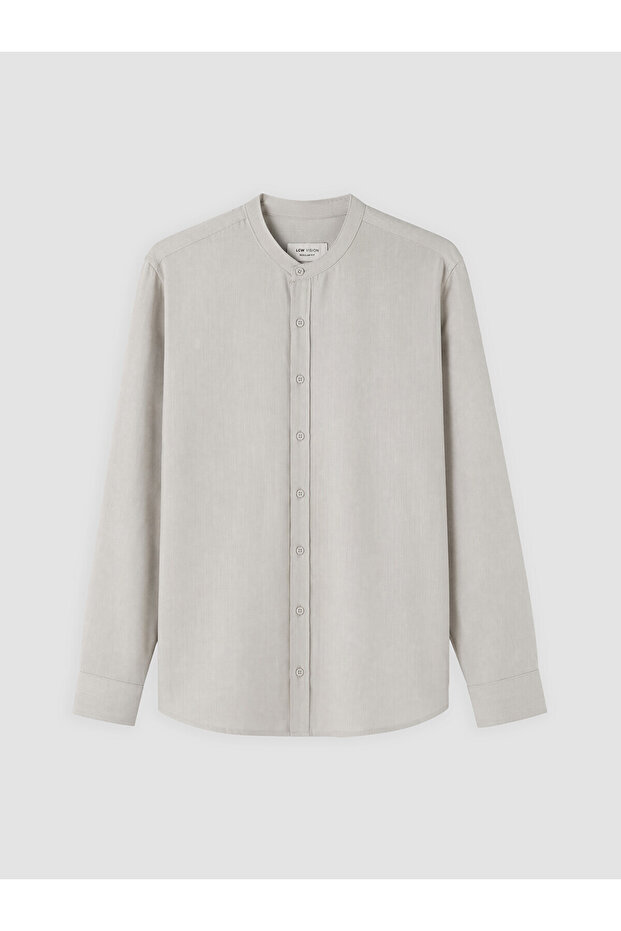Lcw Vision Beige Judge Collar Men's Shirt