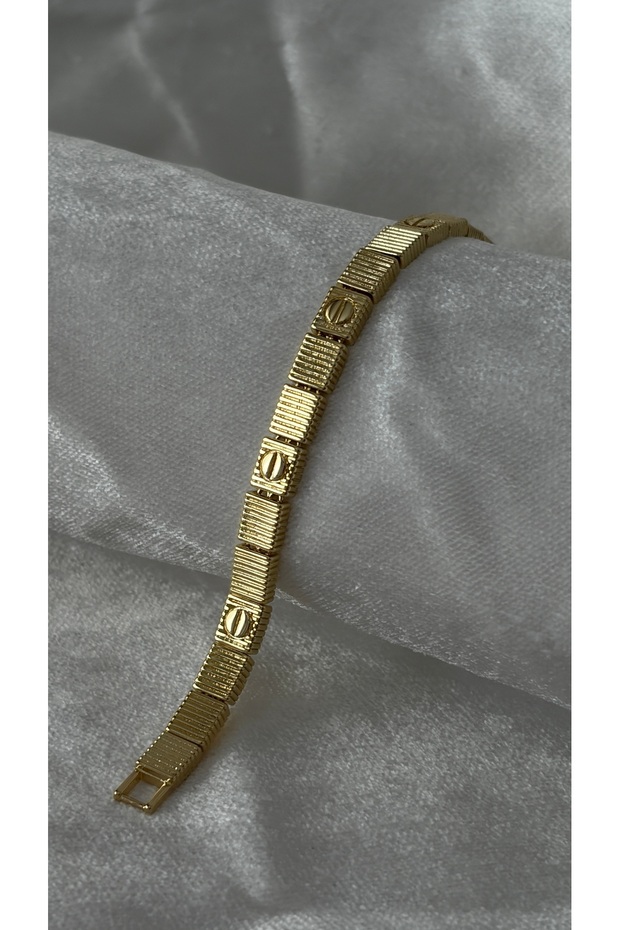 Gold Steel Adjustable Bracelet