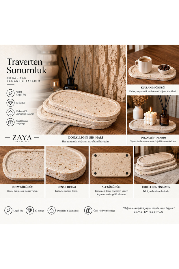 Traverten sunumluk