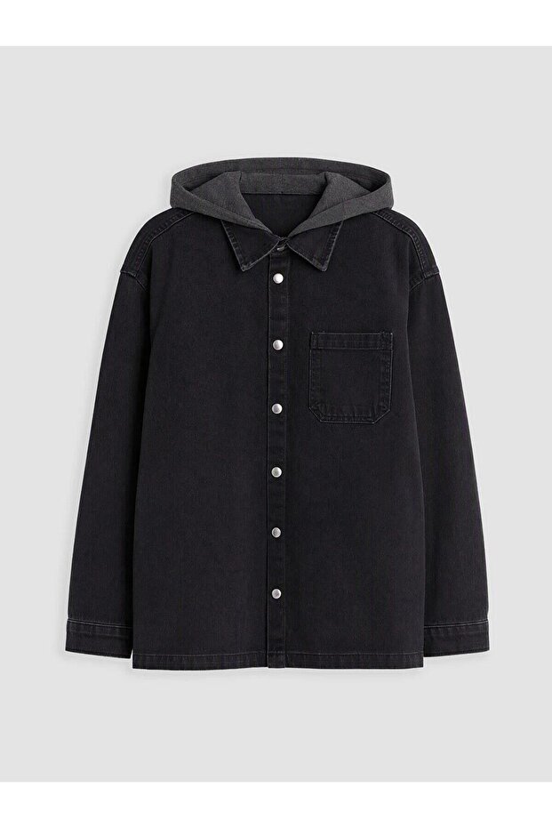 Hooded Boy's Jean Shirt (W6)