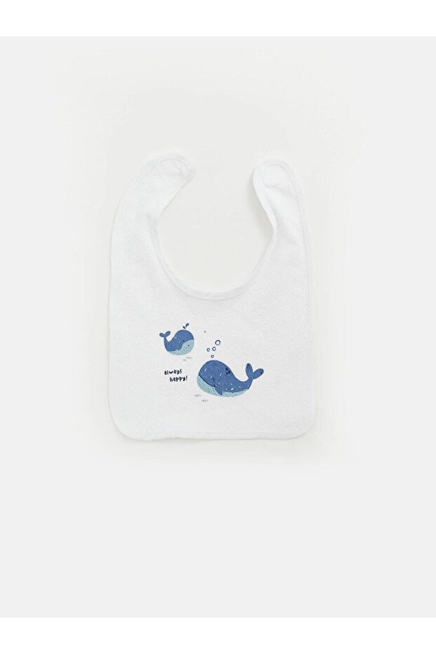 Whale Printed Baby Boy Bib (W6)