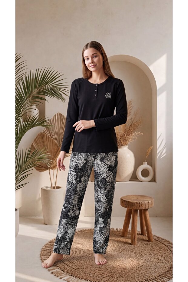 Lyc Pajama Set Black 3415