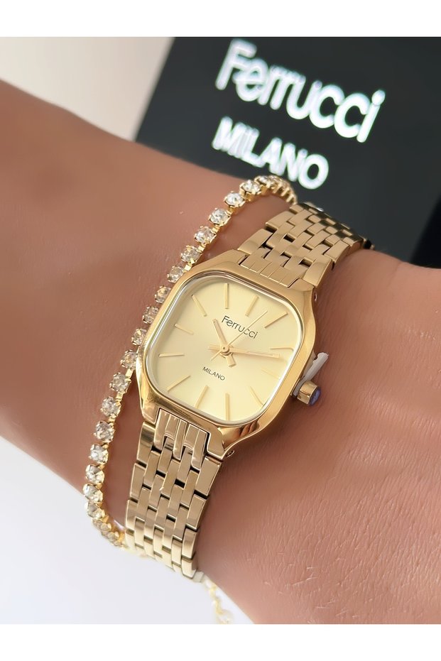 Steel Strap Waterproof Guaranteed Women's Wristwatch + Bracelet Gift