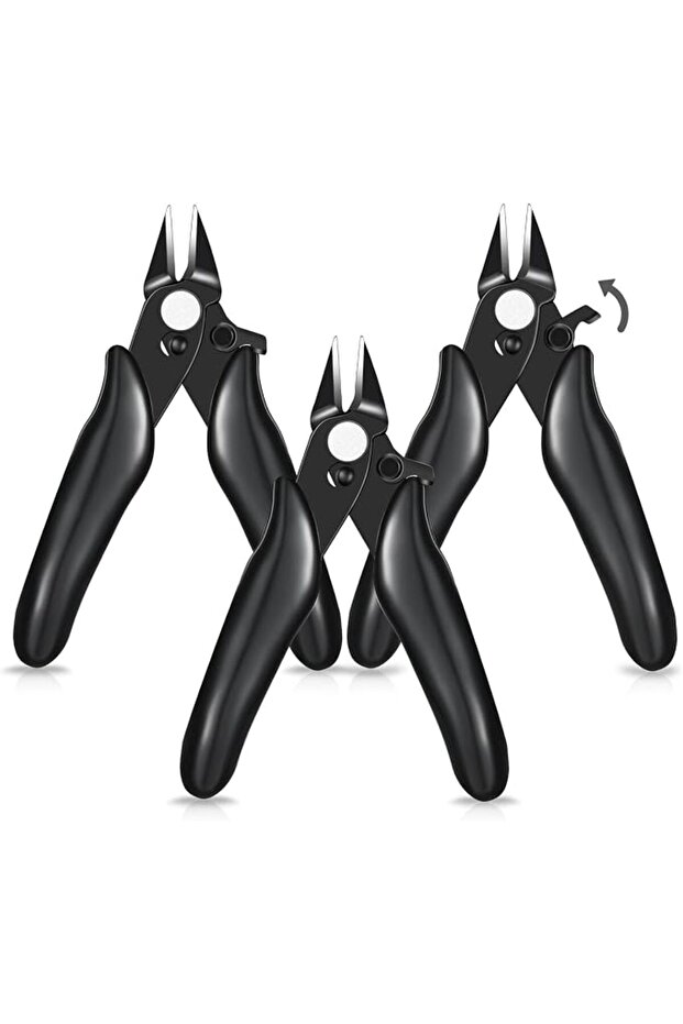 3 Pcs 3.5 Inch Micro Cutter with Lock Flush Cutter Mini Wire Cutters Side Cutters Diagonal Cutting P