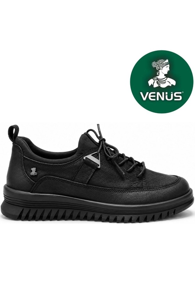 Kemal Aygün-Venüs Women's Genuine Leather Orthopedic Sole Lace-Up Daily Casual Shoes