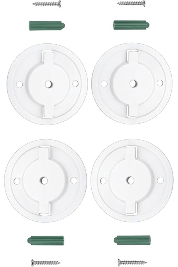 Camera Wall Mount Base Compatible with for TP-Link, Mercury, and Fast Security Cameras, 4 Pack White