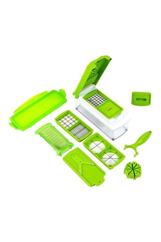 11-Piece Slicer And Dicer Set Green/Clear/White