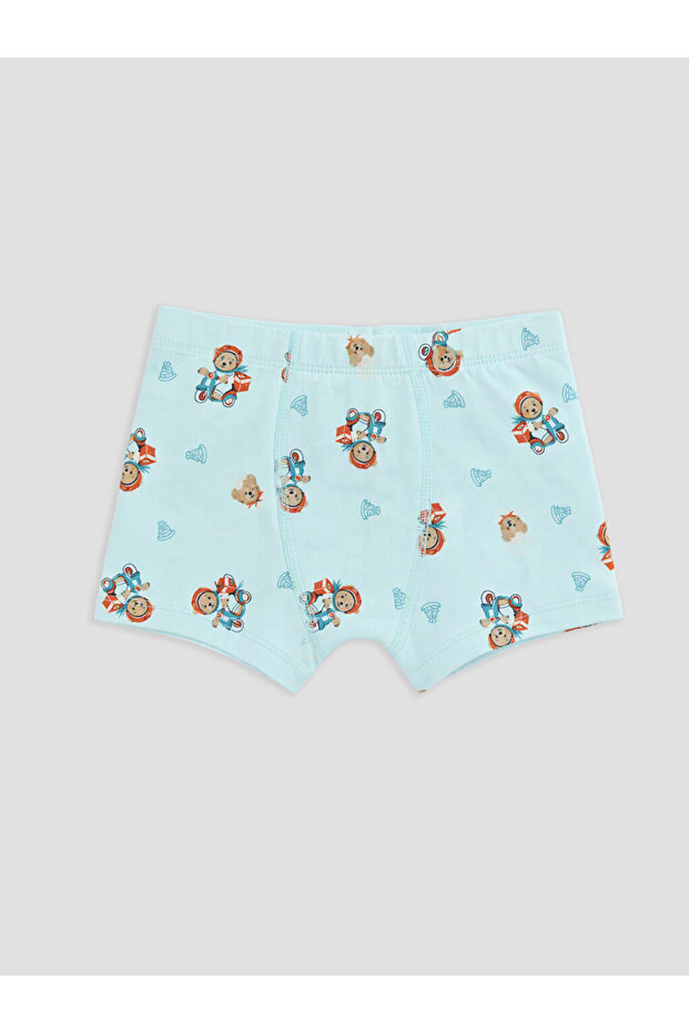 Vizyon New Season Blue Patterned Boys' Boxers