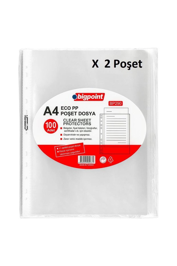 Poşet Dosya Eco 30 Micron 100 Pack X 2 Bags