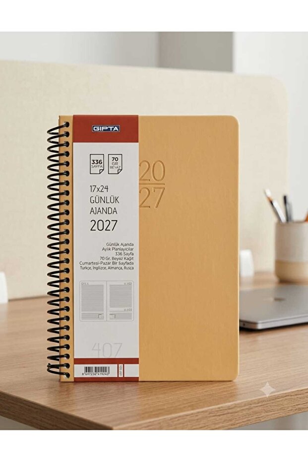 2027 Agenda Spiral Bound 17X24 Daily Planner 407-Sek