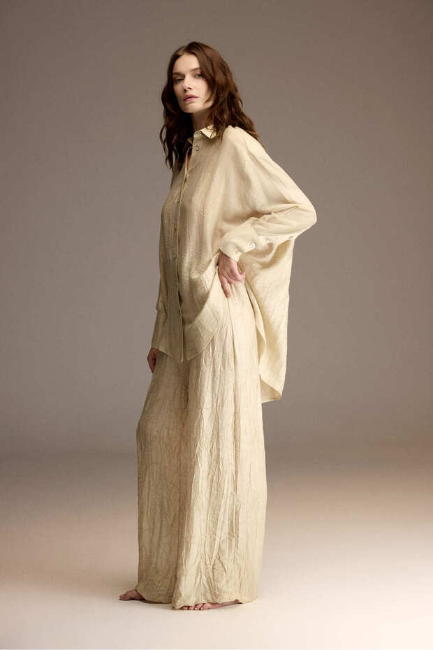 Cotton Cuffed Sleeve Pajama Set Bm-1901