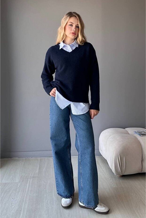 Women's V-Neck Knit Sweater