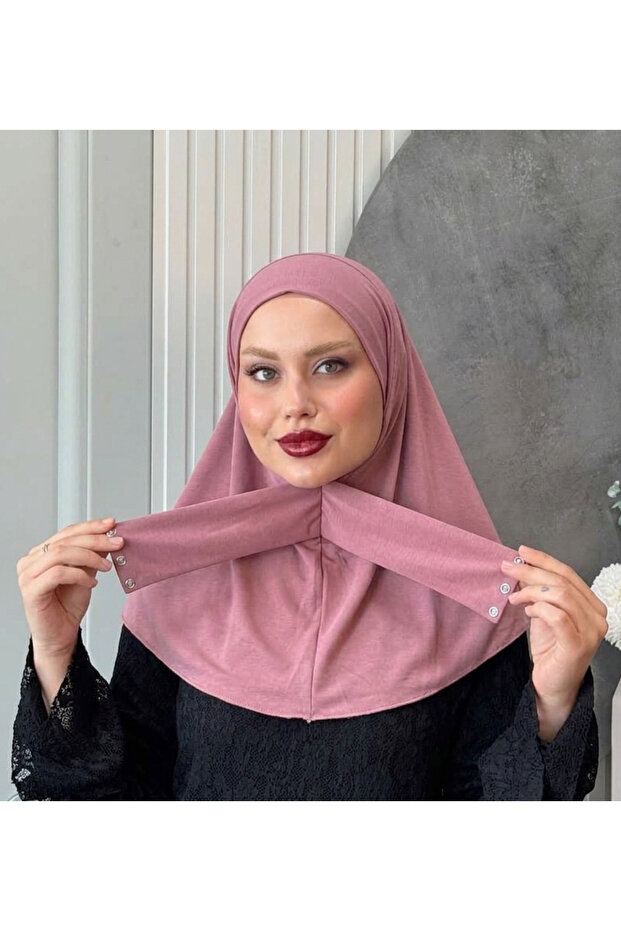 Çıtçıtlı Bone Hijab