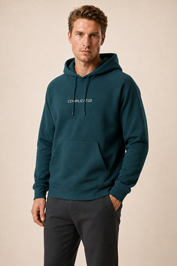 Kitell New Season Men's Regular Fit Cotton Hooded Sweatshirt Nefti