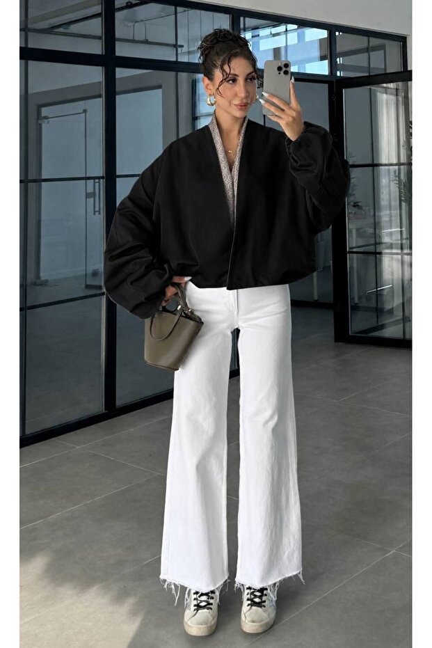 Women's V-Neck Bomber Viral Jacket