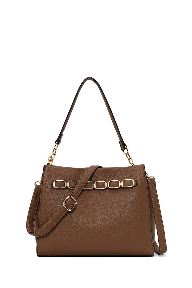 Women's Brown Long Strap Classic Shoulder Bag Ab200026Sf