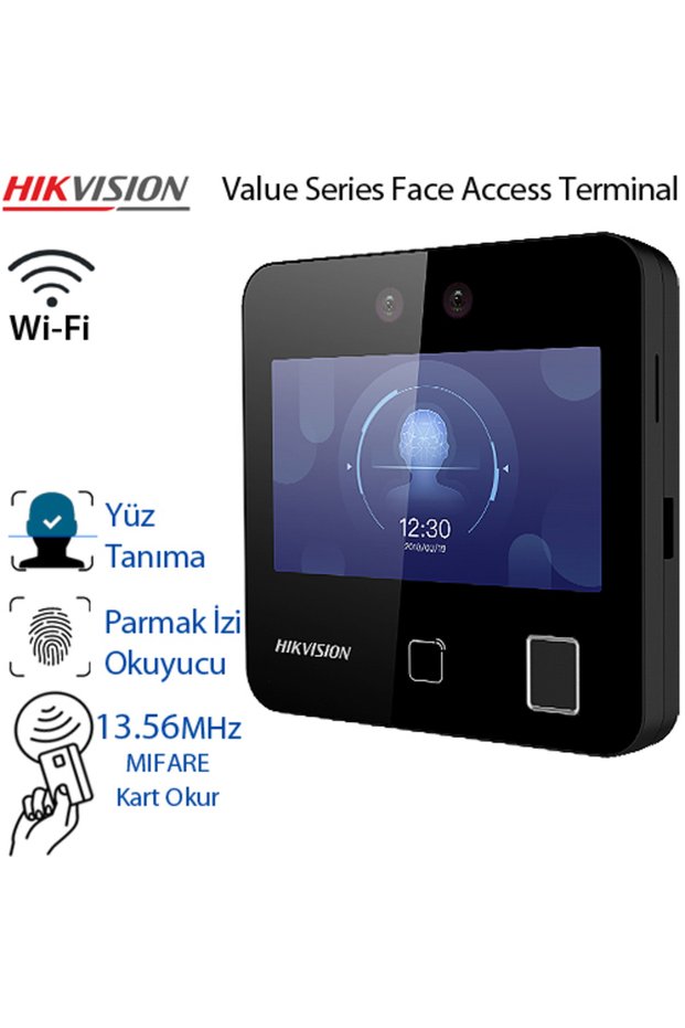 (Ds-K1T343Mfwx) Wi-Fi+Mifare Card+Fingerprint+Facial Recognition Access Control Terminal Lcd