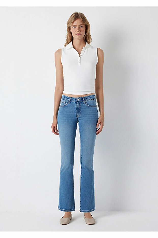 Women's Molly Mid Premium Blue Jean
