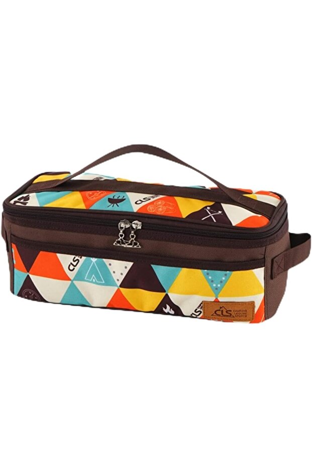 Camping Cookware Storage Bag,Waterproof Oxford Cloth BBQ Utensil Organizer,Portable Foldable Travel Bag