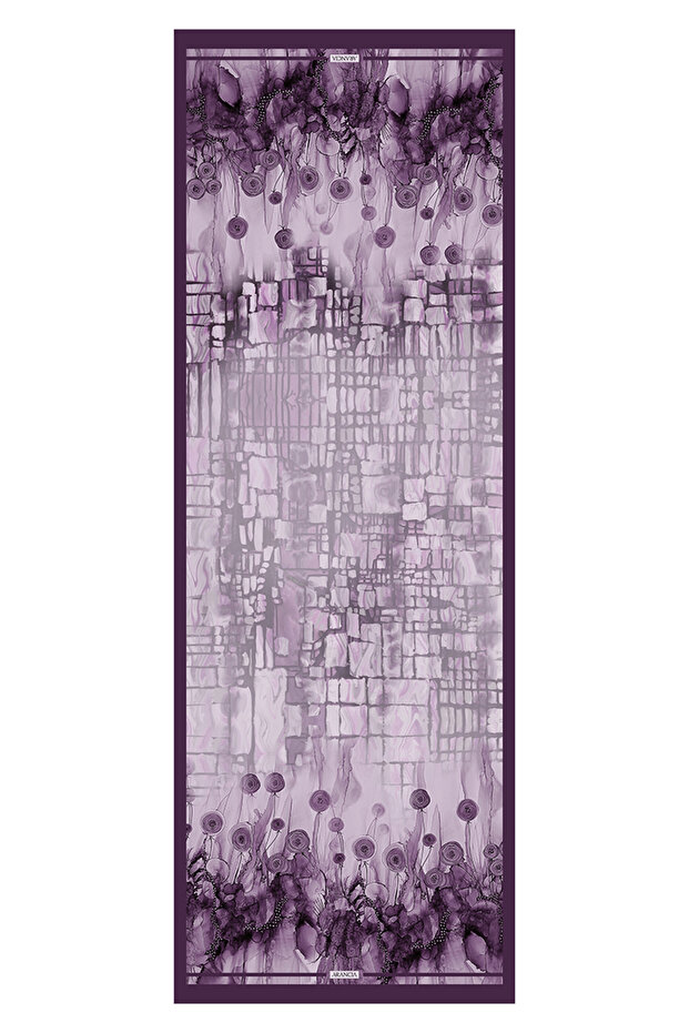 Purple 75X200 Viscose Shawl