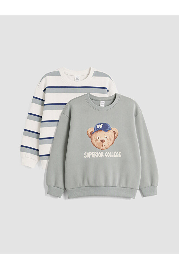 Crew neck boys' sweatshirt 2-pack