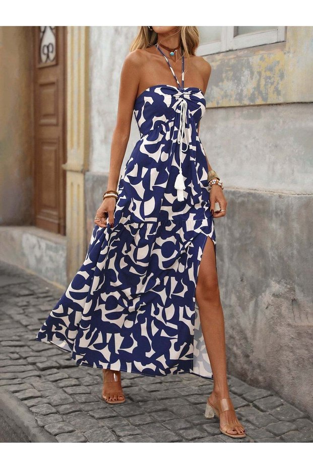 Rochie maxi, albastră - M