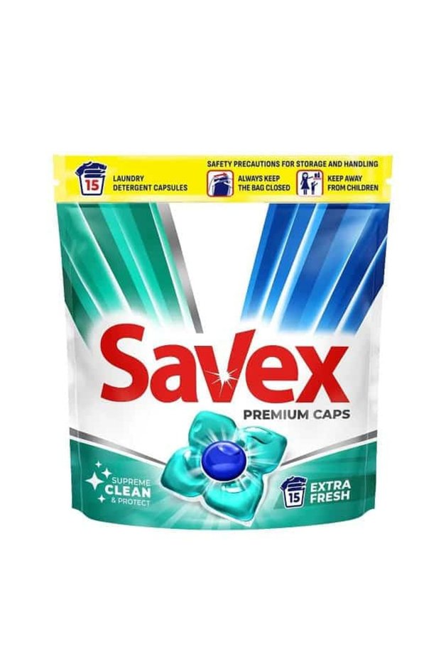 Detergent de rufe capsule Super Caps Extra Fresh, 15 bucati