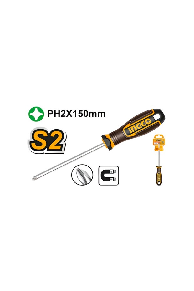 Phillips Screwdriver PH 2x150 mm Round