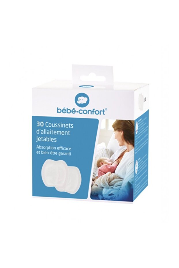 BEBE CONFORT 30 DISPOSABLE NURSING PADS WHITE