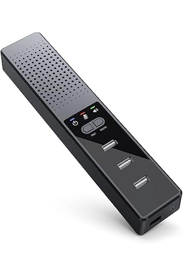 مكبر صوت للكمبيوتر 3 في 1 مع ميكروفون، سماعات كمبيوتر تعمل بمنفذ USB للمنزل الذكي والمكتب والدراسة عبر الإنترنت