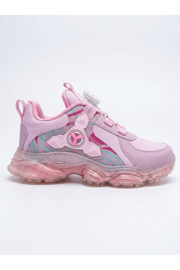 Girl's Smart Mechanism Lace-Up Water Repellent Surface Sports Shoes Yido-070