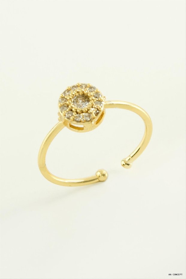 CONCEPTA Round Zircon Stone (163020) Ring, Yellow