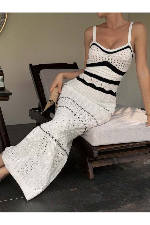 Rochie maxi, albă - S