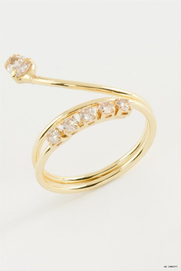 CONCEPTA Snake Ring with Zircon (233912) Yellow