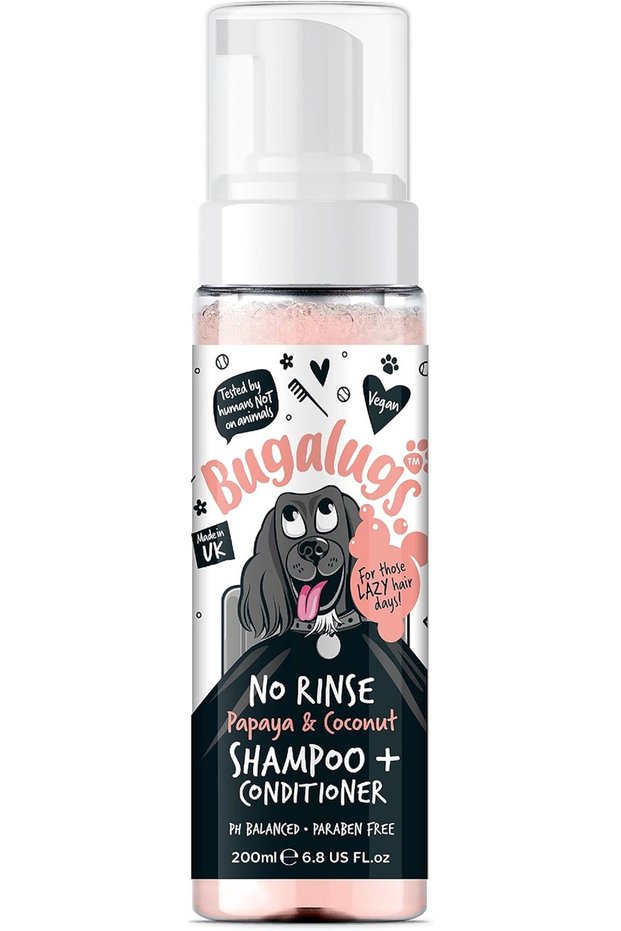 Papaya & Coconut No Rinse Dog Shampoo And Conditioner 200ml (6.8 Fl Oz)