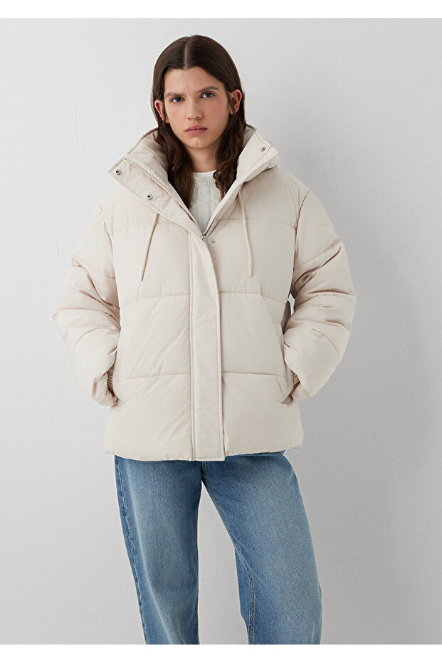 Hooded Jacket Dusty Beige
