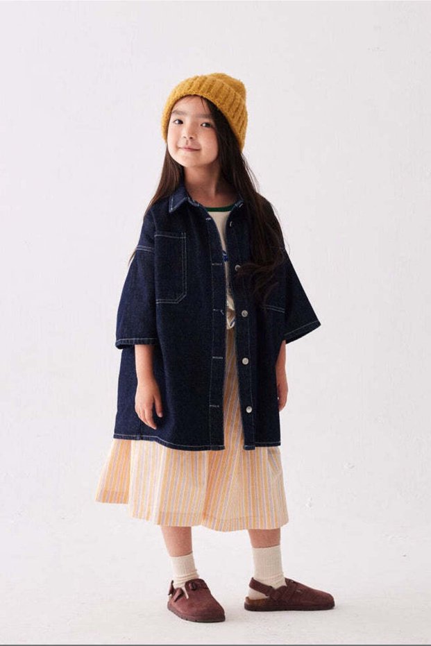 Oversize Jean Gömlek