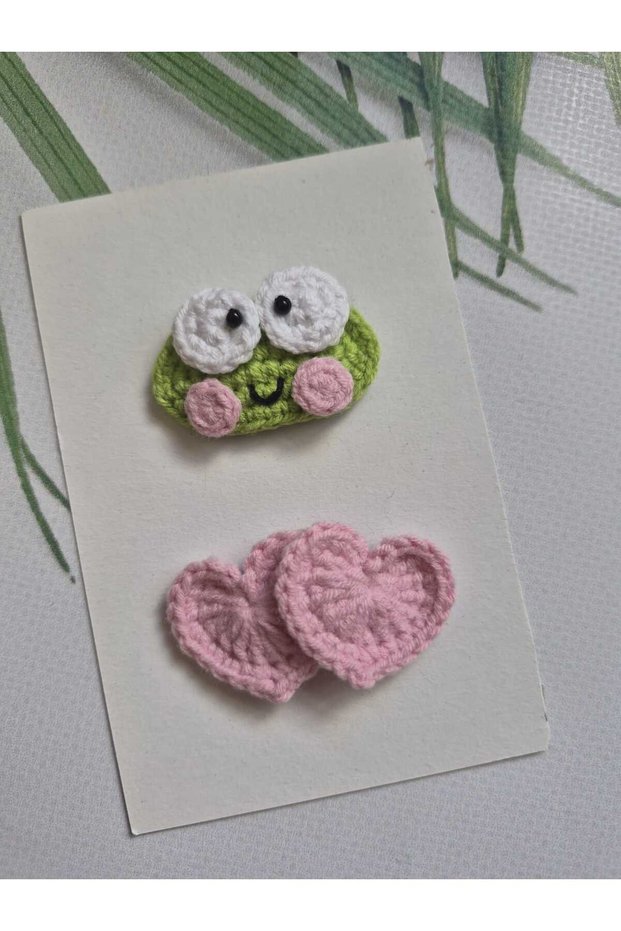 Heart-Shaped Pink Baby Non-Slip Non-Burning 2-Piece Baby Hair Clips Handmade Gift Set Special for Babies with Less Hair