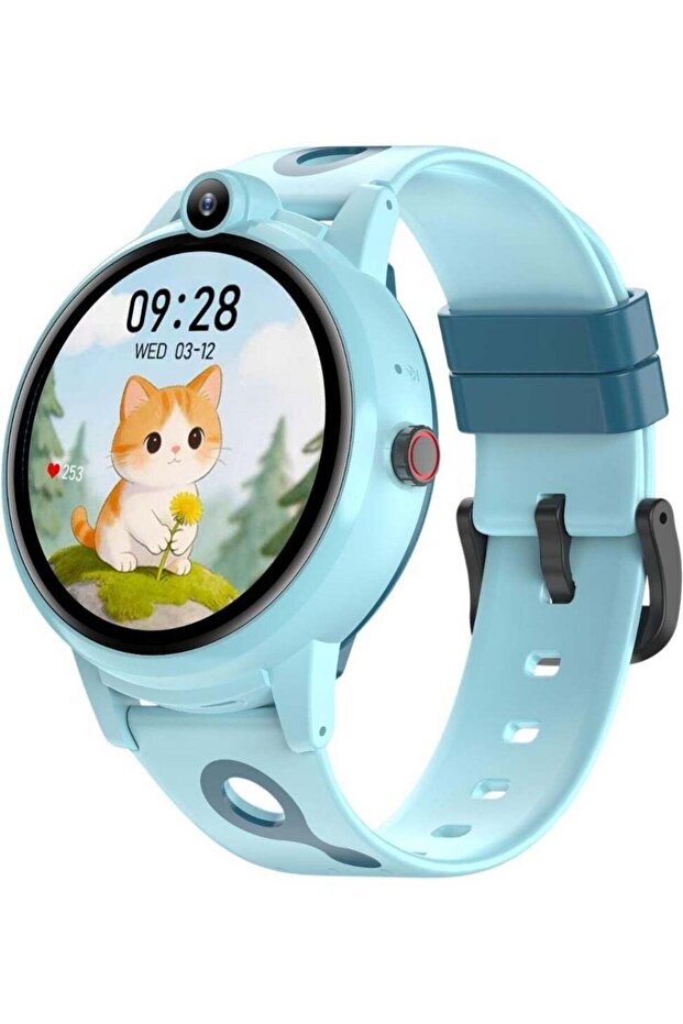 KiddoTime Alpha R Kids Smart Watch for Boys Girls, 4G GPS Tracking Smartwatch, Video Calling, SOS Emergency, Camera, Voice Chat, IP67 Waterproof, Parental Control App (Blue)