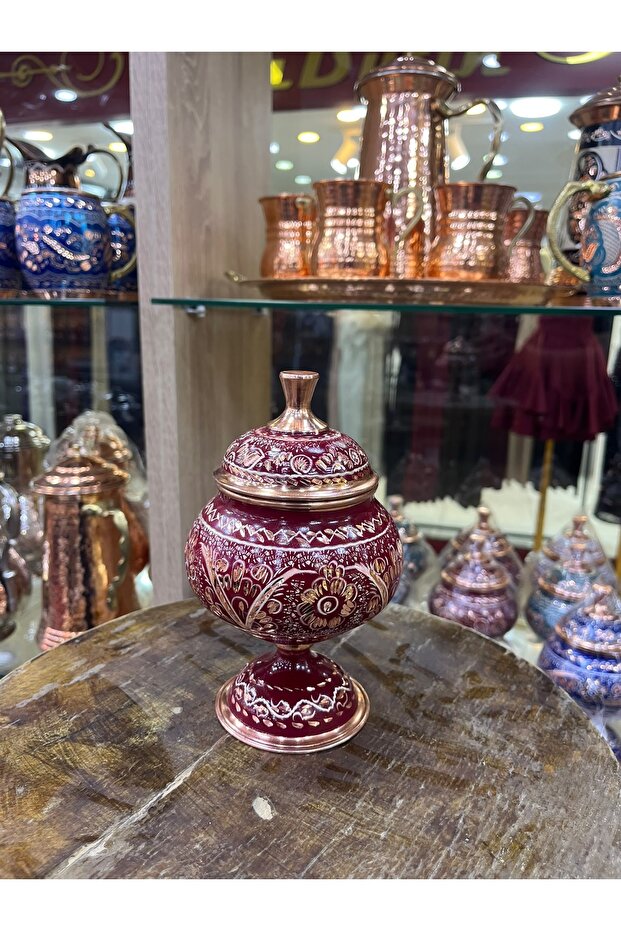 İşlemeli Bakır Şekerlik
