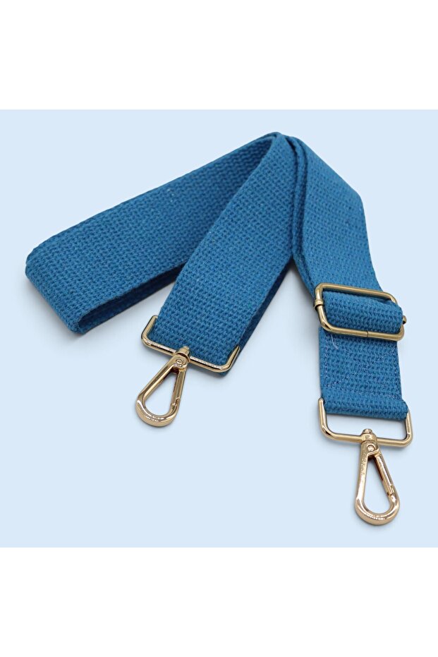 4 cm Cotton Sky Blue Adjustable Bag Strap