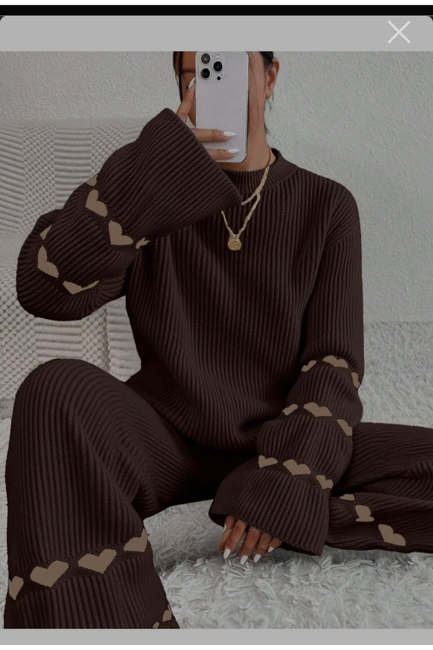 Double Knitwear Set Oversized
