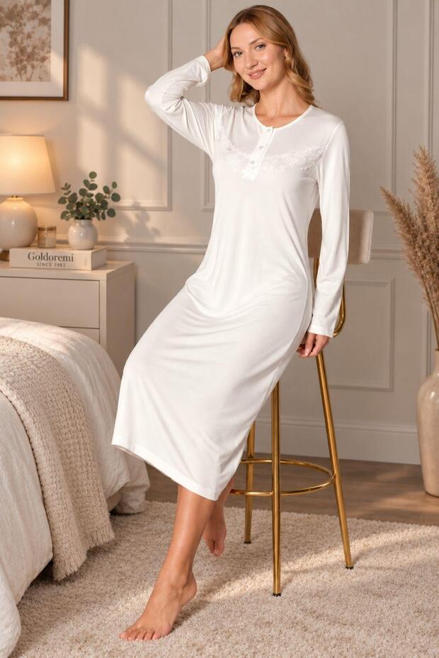 Women's Premium Comfortable Long Sleeve Nightgown
