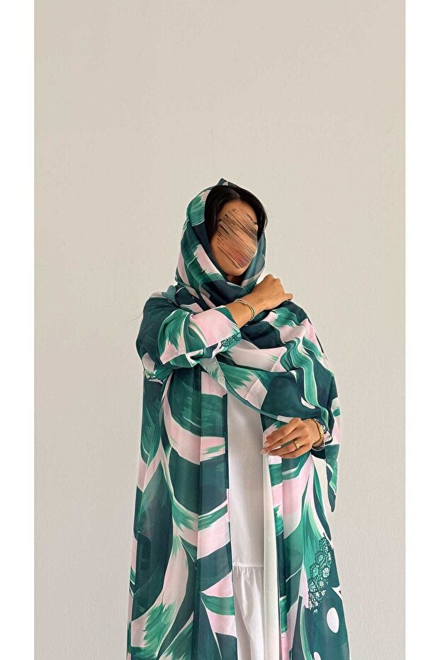 MWT2061 - عباية طباعة صيفية | Summer printed abaya