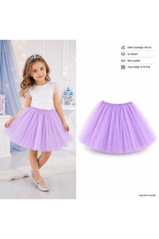 Spt-Gld Lila Children's Tutu – Princess Skirt (172729) 3-10 Years