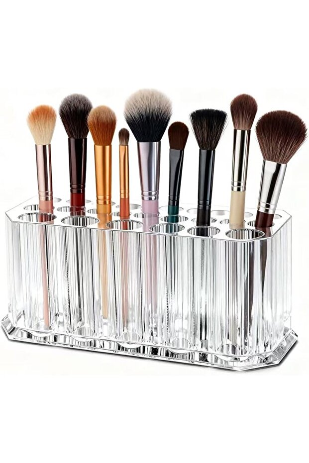 Clear Acrylic 26 Space Cosmetic Organizer, Multi Functional Display Case for Lipstick Makeup B