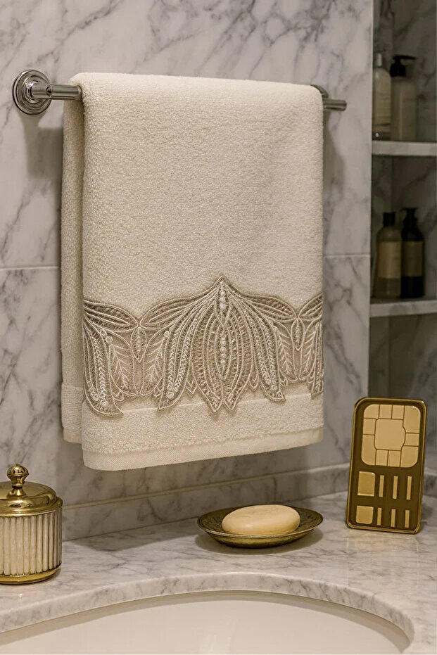 Cerenna Velvet Towel Cappicuno-Hand&Face Towel 50&90