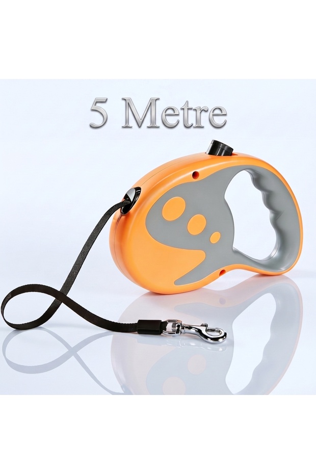 Automatic Retractable Dog Leash 5 Meters - 20 kg Capacity with Tpe Non-Slip Handle (Gray)