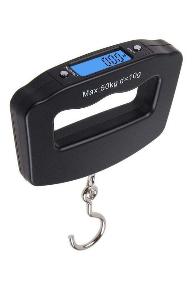LCD Digital Luggage Hook Scale Black