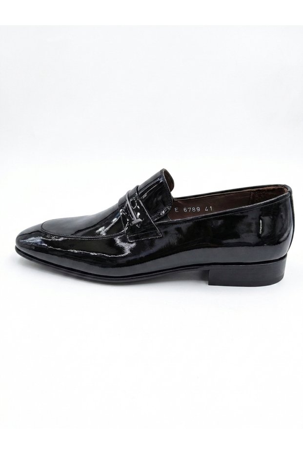 Black Patent Leather Classic Men's Shoes - Groom's Shoes